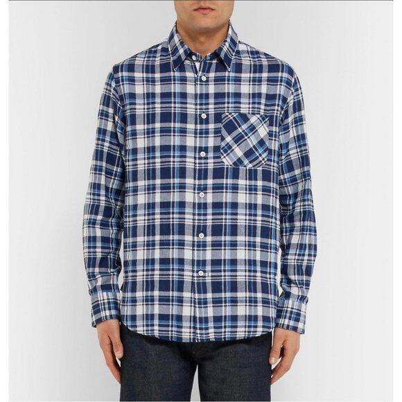 Rag & Bone Mens Fit 3 Beach checked Herringbone Plaid Button-Up Shirt XXL - Picture 1 of 15